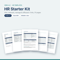 HR Starter Kit bundle of five editable small business HR templates
