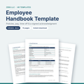 Employee handbook template for small business, PTO and holiday policy pages